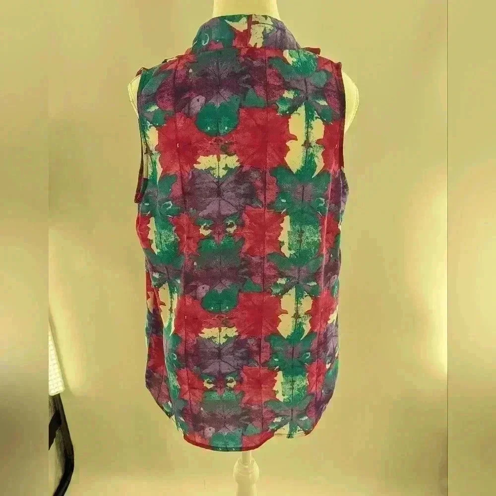 Laundry by Shelli Segal Women's Sleeveless Blouse Multicolor V-neck Size S - Picture 5 of 13